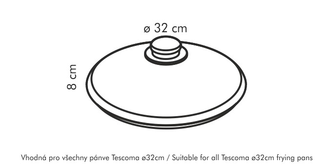 Sklenená pokrievka UNICOVER d 32 cm