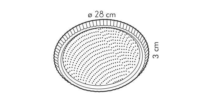 Forma s vlnitým okrajom DELICIA d 28 cm