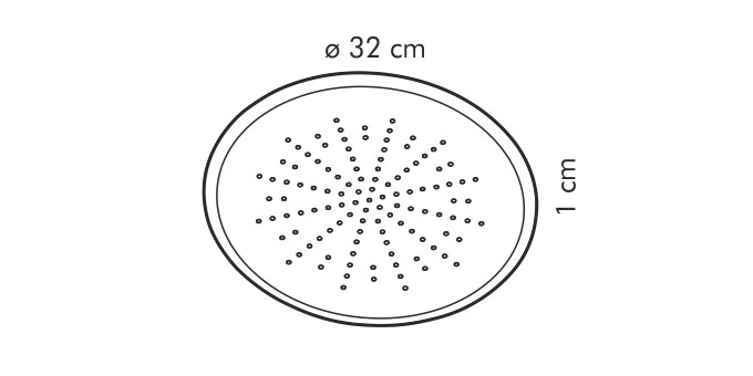 Forma na pizzu perforovaná DELICIA d 31 cm