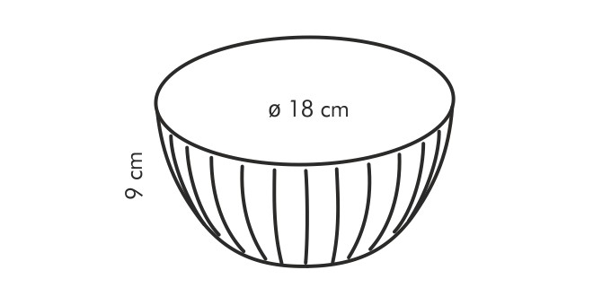 Misa plastová DELÍCIA biela d 18 cm, 1.5 l