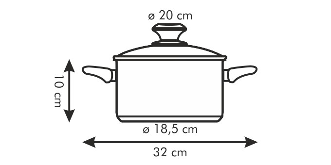 Kastról PRESTO s pokrievkou d 20 cm, 3.0 l