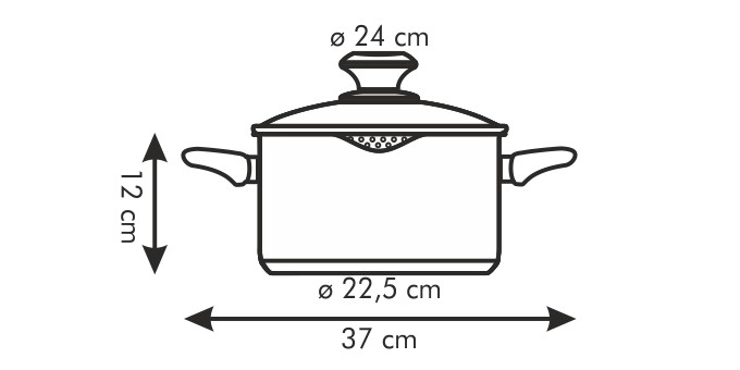 Kastról PRESTO s lievikom a pokrievkou d 24 cm, 4,5 l