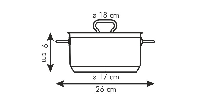 Kastról HOME PROFI s pokrievkou d 18 cm, 2,0l