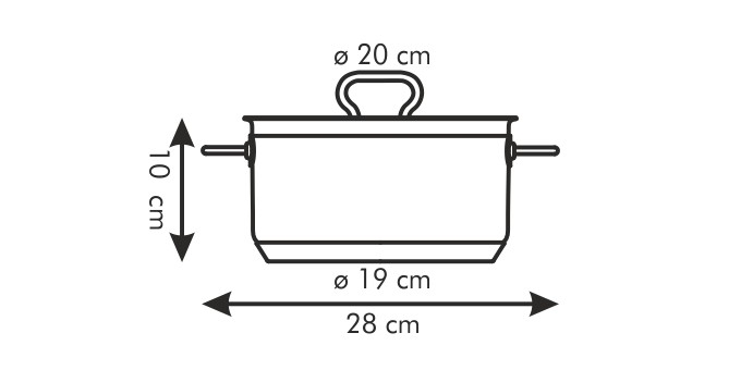 Kastról HOME PROFI s pokrievkou d 20 cm, 3,0l
