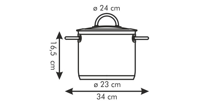 Hrniec VISION s pokrievkou d 24 cm 7.0 l