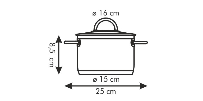 Kastról VISION s pokrievkou d 16 cm, 1,5 l