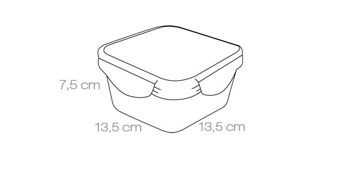 Dóza FRESHBOX 0.7 l, štvorcová