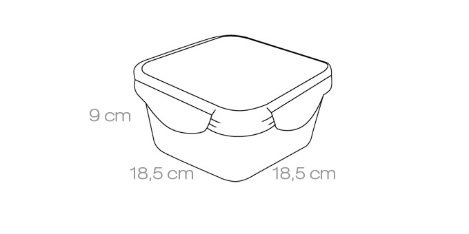 Dóza FRESHBOX 2.0 l, štvorcová