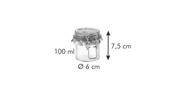 Zaváracie poháre s klipsou DELLA CASA 100 ml
