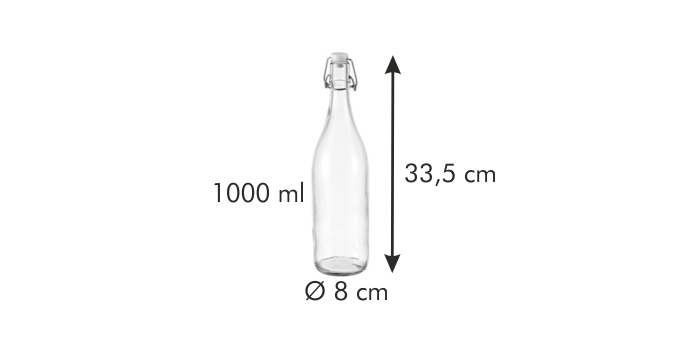 Fľaša s klipsou DELLA CASA 1000 ml