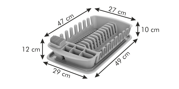 Odkvapkávač s podnosom CLEAN KIT šedý