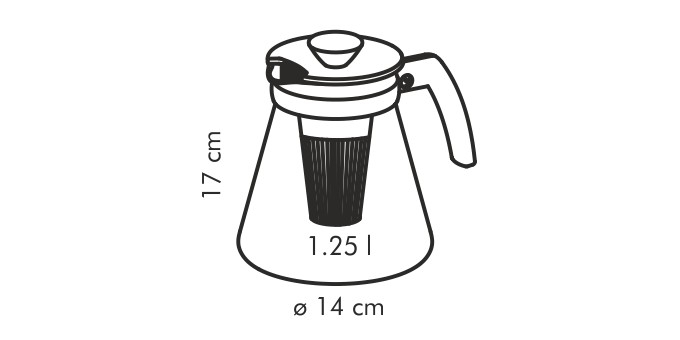 Kanvica TEO TONE 1,25 l, s vylúhovacími sitkami, zelená